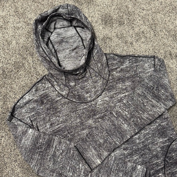 Lululemon Forever Endeavour Long Sleeve in ‘Rush Jacquard Black White,’ Size 10 - Picture 7 of 14